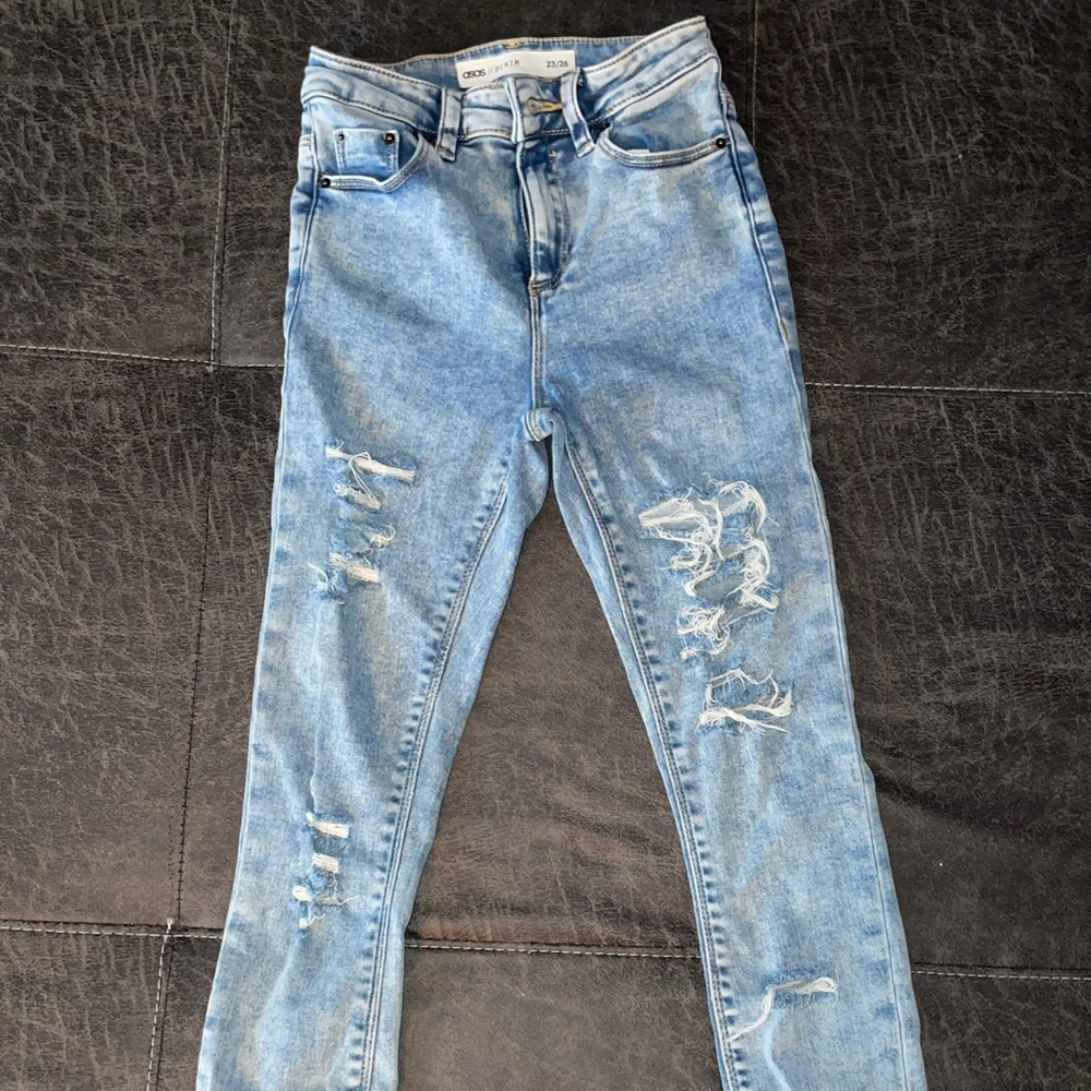 ASOS acid wash high waisted jeans